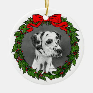 Dalmatian Art by Glenda S. Harlan Ceramic Tree Decoration