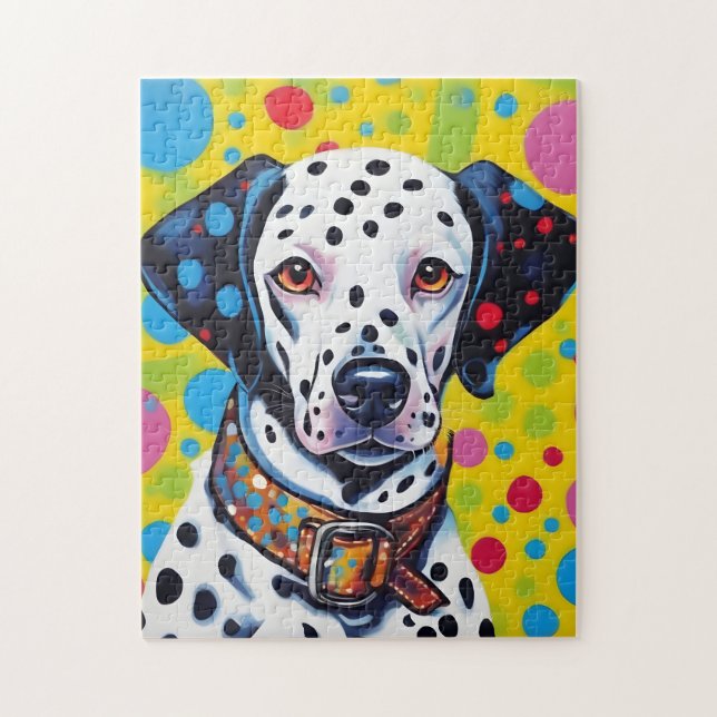Dalmatian Art Colourful Jigsaw Puzzle (Vertical)