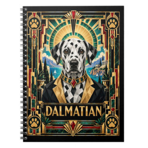 Dalmatian, Art Deco Dog Notebook