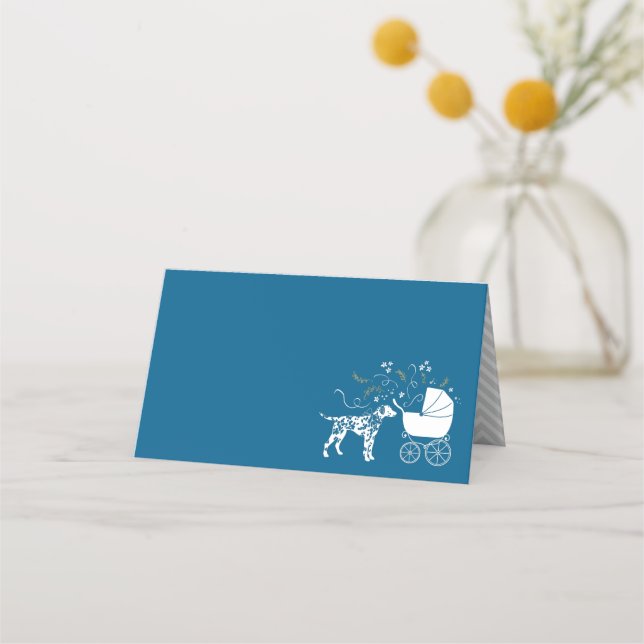 Dalmatian Baby Shower Place Card (Front)