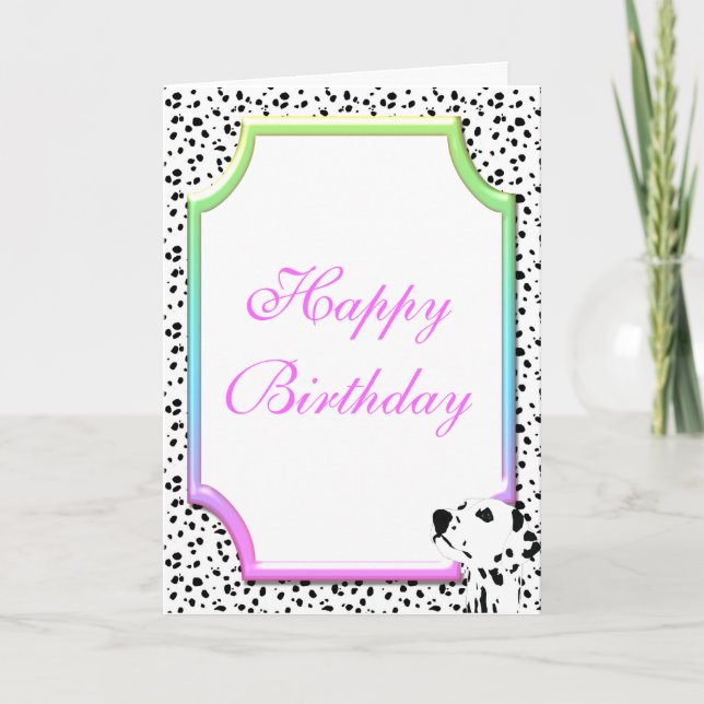 Dalmatian Birthday Card (Front)