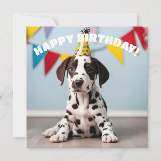 Dalmatian Birthday Party Card