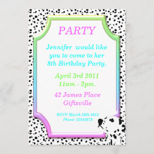 Dalmatian Birthday Party Invitation 2