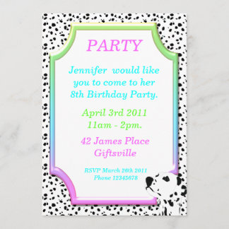 Dalmatian Birthday Party Invitation 2