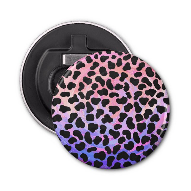 Dalmatian Black and Pink Print Bottle Opener (Front)