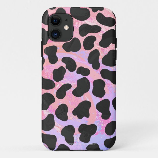 Dalmatian Black and Pink Print Case-Mate iPhone Case (Back)