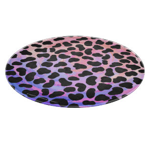 Dalmatian Black and Pink Print Cutting Board