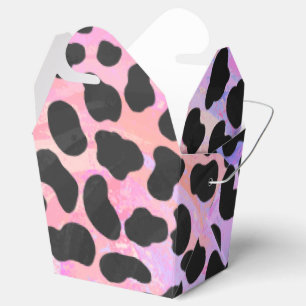 Dalmatian Black and Pink Print Favour Box
