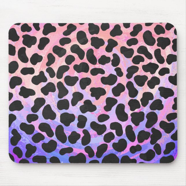 Dalmatian Black and Pink Print Mouse Mat (Front)