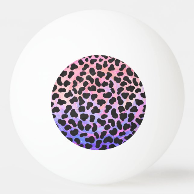 Dalmatian Black and Pink Print Ping Pong Ball (Front)