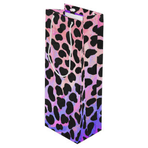 Dalmatian Black and Pink Print Wine Gift Bag