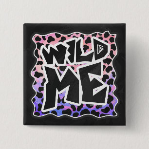 Dalmatian Black and Pink Wild Me 15 Cm Square Badge