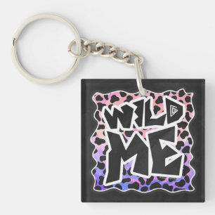 Dalmatian Black and Pink Wild Me Key Ring