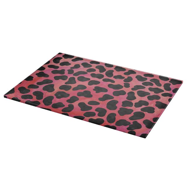 Dalmatian Black and Red Print Cutting Board (Corner)