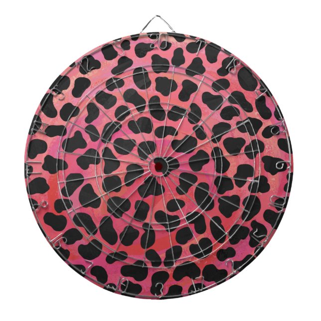 Dalmatian Black and Red Print Dartboard (Front)