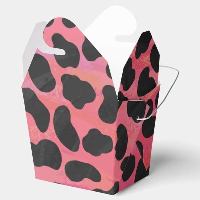 Dalmatian Black and Red Print Favour Box (Opened)
