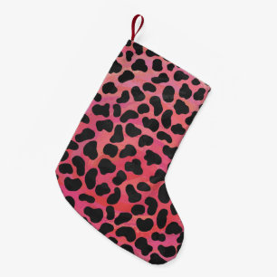 Dalmatian Black and Red Print Small Christmas Stocking