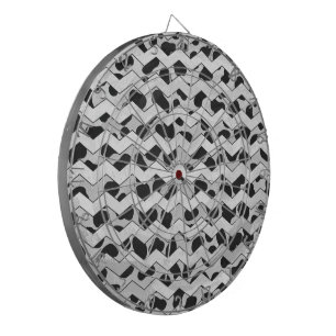 Dalmatian Black and White Chvron Dartboard