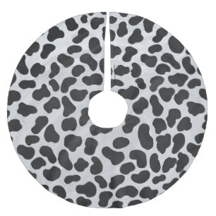 Dalmatian Black and White Print Brushed Polyester Tree Skirt
