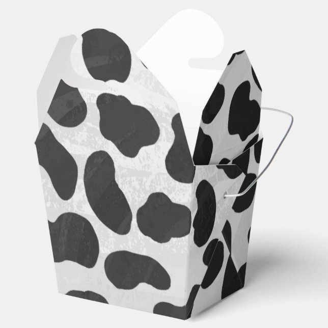 Dalmatian Black and White Print Favour Box (Opened)