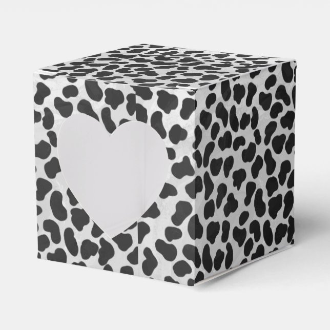 Dalmatian Black and White Print Favour Box (Front Side)