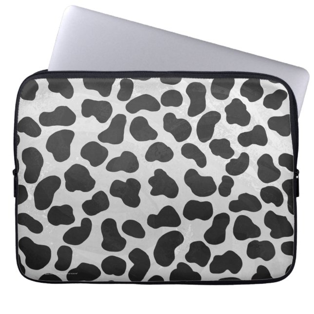 Dalmatian Black and White Print Laptop Sleeve (Front)