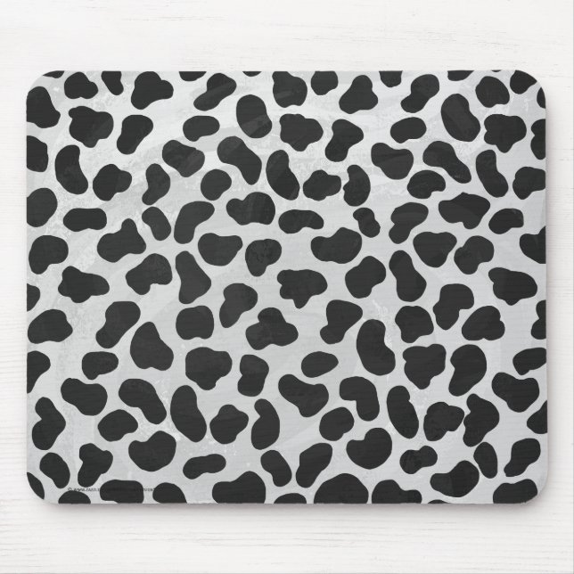 Dalmatian Black and White Print Mouse Mat (Front)