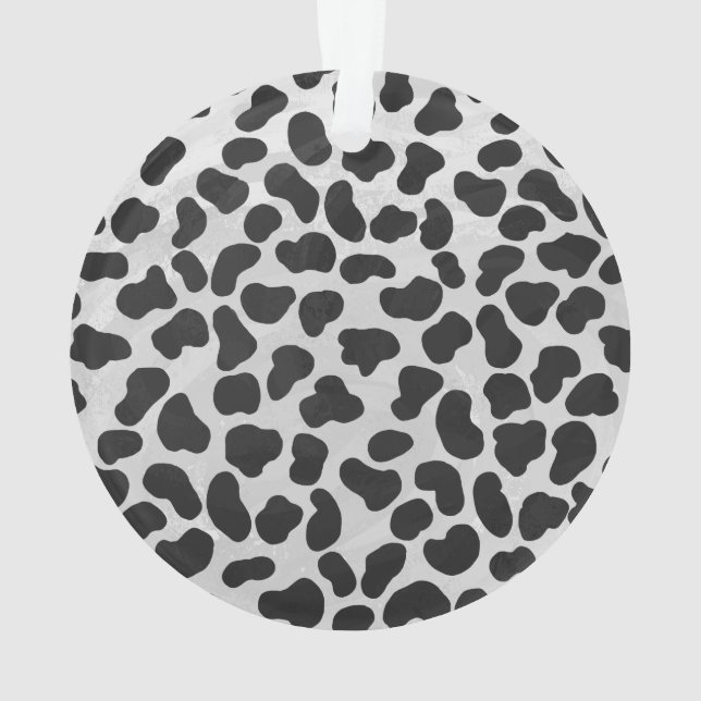 Dalmatian Black and White Print Ornament (Back)