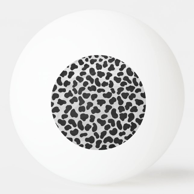 Dalmatian Black and White Print Ping Pong Ball (Front)