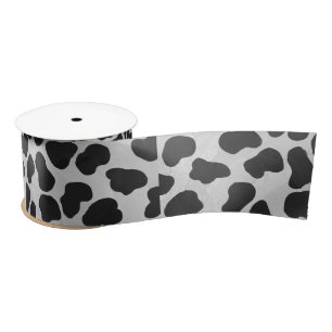 Dalmatian Black and White Print Satin Ribbon