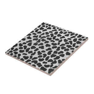 Dalmatian Black and White Print Tile