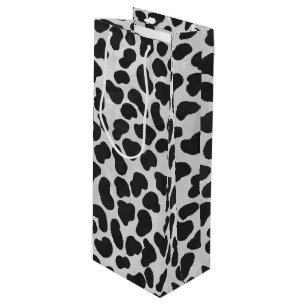 Dalmatian Black and White Print Wine Gift Bag