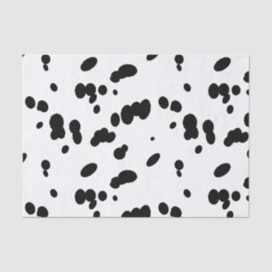 Dalmatian Black and White Spotty Dog Fur Tissue Paper
