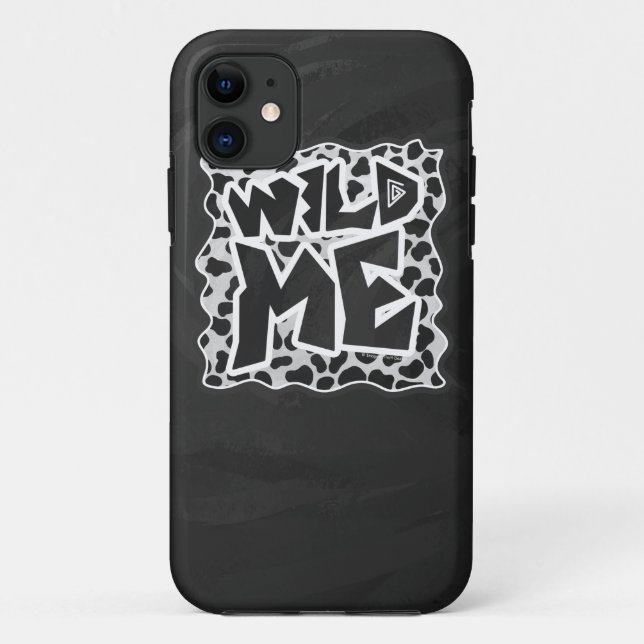 Dalmatian Black and White with Wild Me Case-Mate iPhone Case (Back)