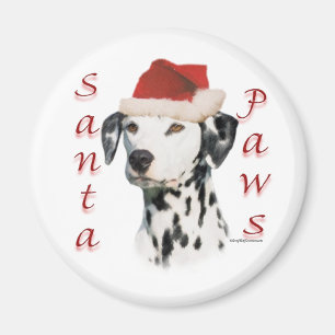 Dalmatian (blk) Santa Paws Magnet