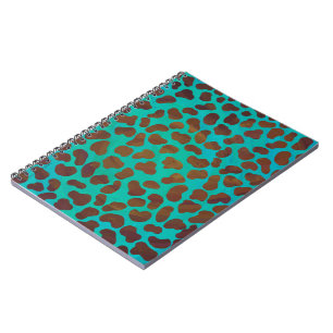 Dalmatian Brown and Teal Print Notebook