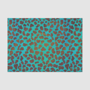 Dalmatian Brown and Teal Print Tissue Paper