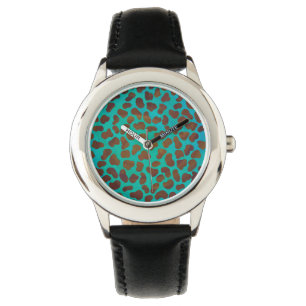 Dalmatian Brown and Teal Print Watch