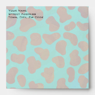 Dalmatian Brown and Teal with Monogram Envelopes
