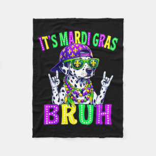 Dalmatian bruh mardi gras boys girls kids carnival fleece blanket