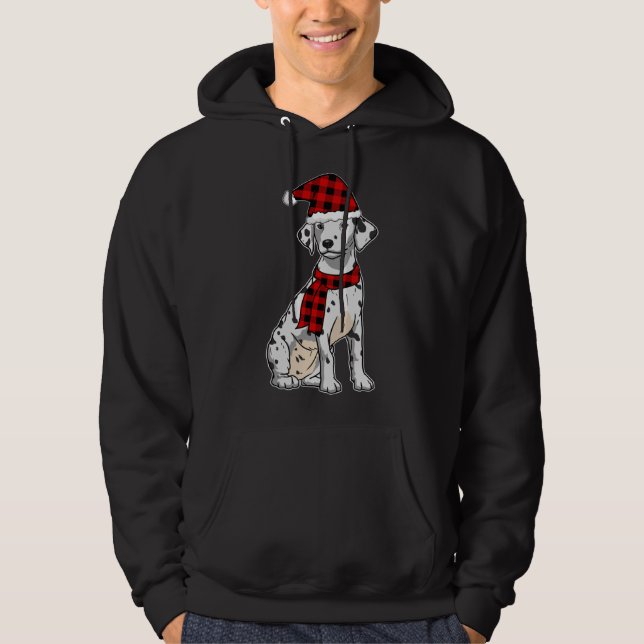 Dalmatian Buffalo Plaid Dalmation Dog Lover Christ Hoodie (Front)