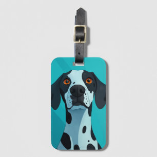 Dalmatian Cartoon Style Luggage Tag