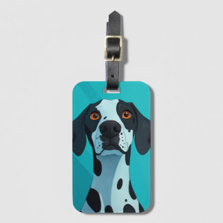 Dalmatian Cartoon Style Luggage Tag