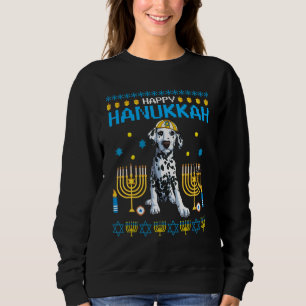 Dalmatian Chanukah Jewish Ugly Hanukkah Sweater Pa