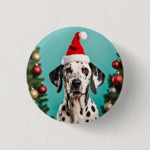 Dalmatian Christmas 3 Cm Round Badge