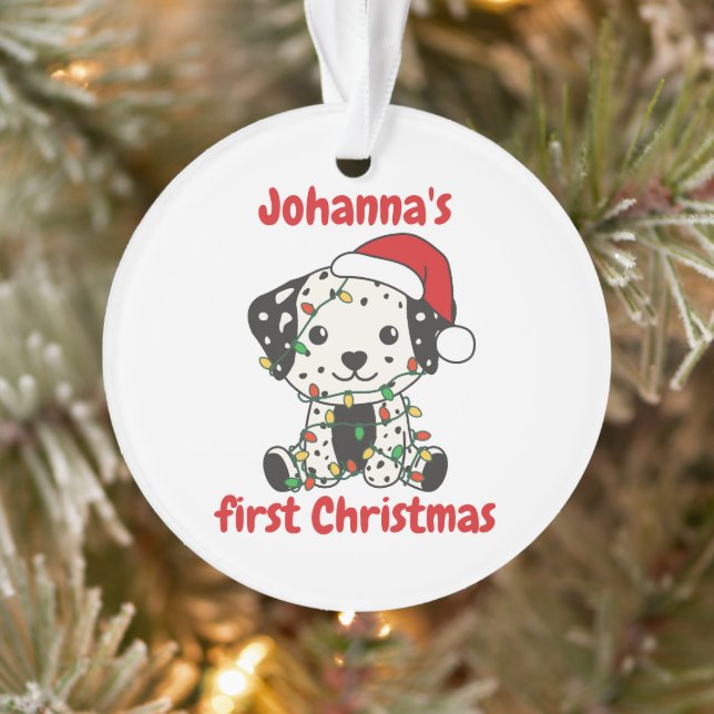 Dalmatian Christmas Babys first Christmas Ornament (Tree)