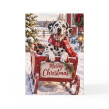 Dalmatian Christmas Card