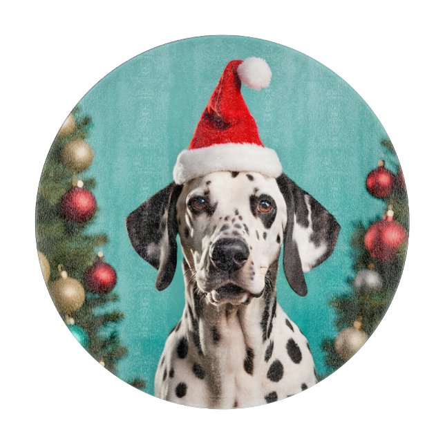 Dalmatian Christmas Cutting Board (Front)