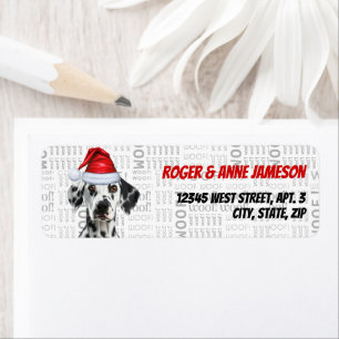 Dalmatian Christmas Dog Return Address