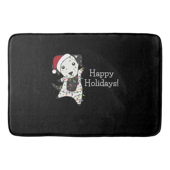 Dalmatian Christmas Dog Winter Animals Dogs Bath Mat (Front)